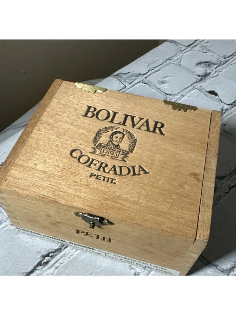 Bolivar Cofradia Petit Empty Wood Cigar Box 5